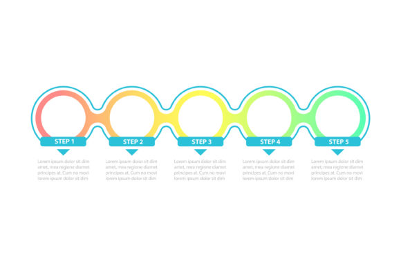 Bright Colored Circles Vector Template Guide