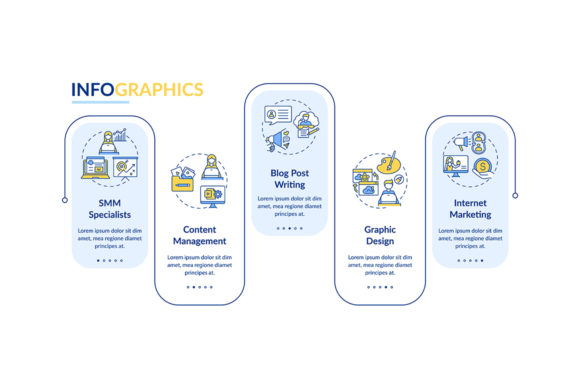 Optimizing Strategy with an Online Marketing Vector Infographic