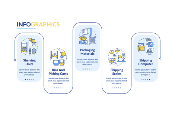 Storehouse Vector Infographic Template: Visualizing Logistics and Workflow Efficiency